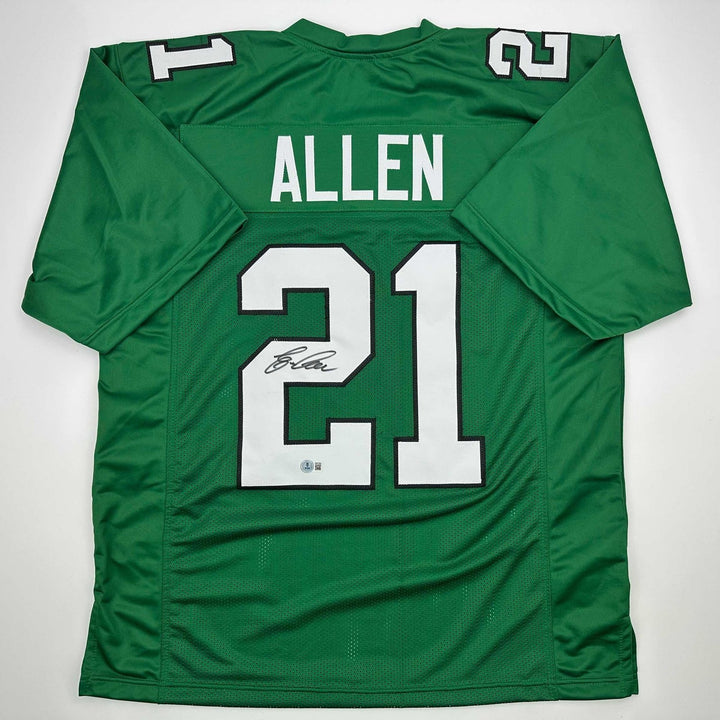 Autographed/Signed Eric Allen Philadelphia Kelly Green Jersey Beckett COA