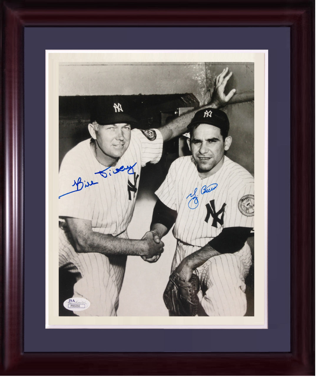 Yogi Berra Bill Dickey #8 Yankees Catchers signed 8x10 photo framed Hof Auto JSA