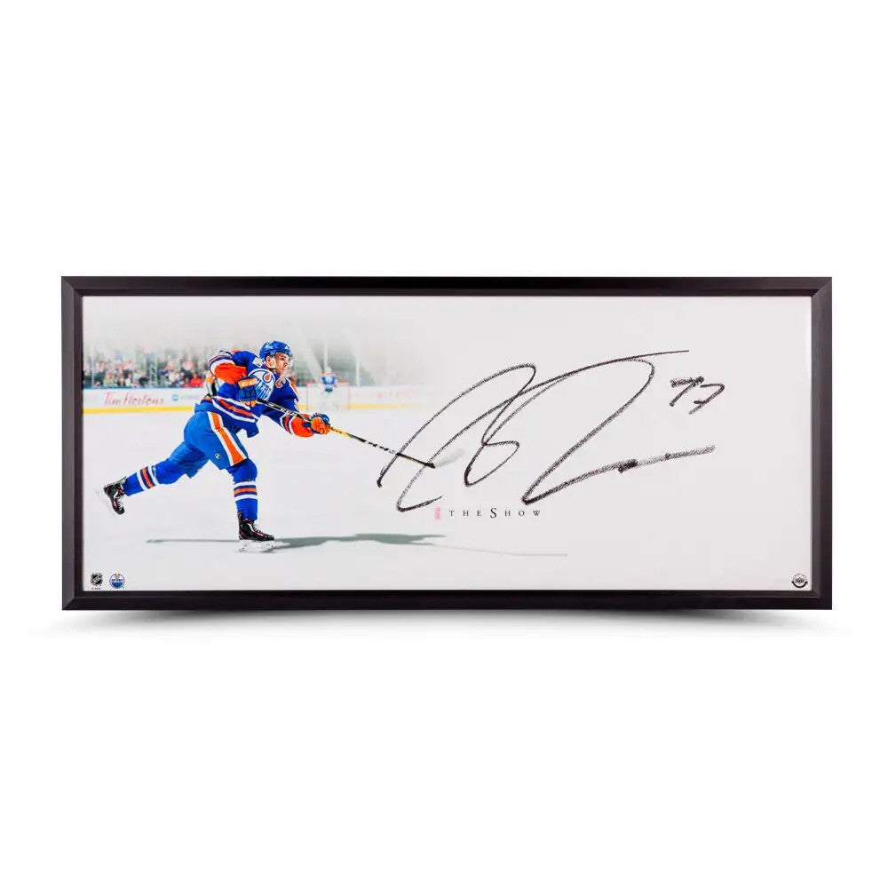 Connor McDavid Signed Framed 'The Show' 18x44 Photo Edmonton Oilers UDA Holo