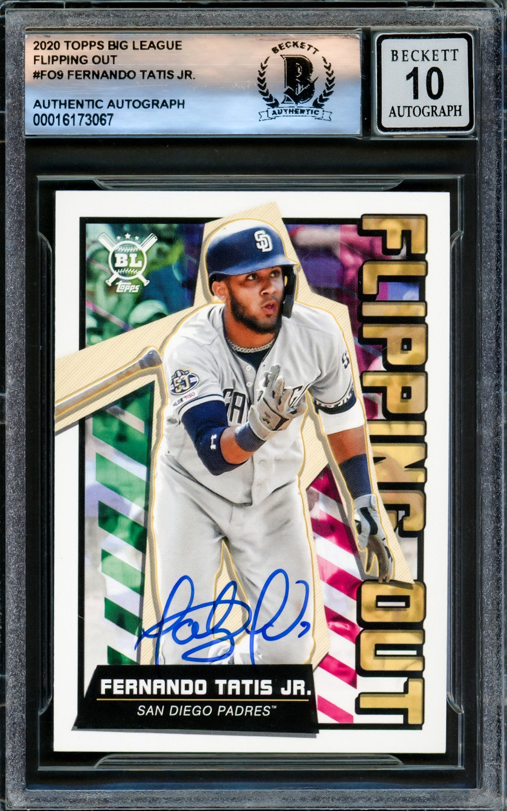 Fernando Tatis Jr. Signed 2020 Topps Big League Flipping Out Card #FO-9 San