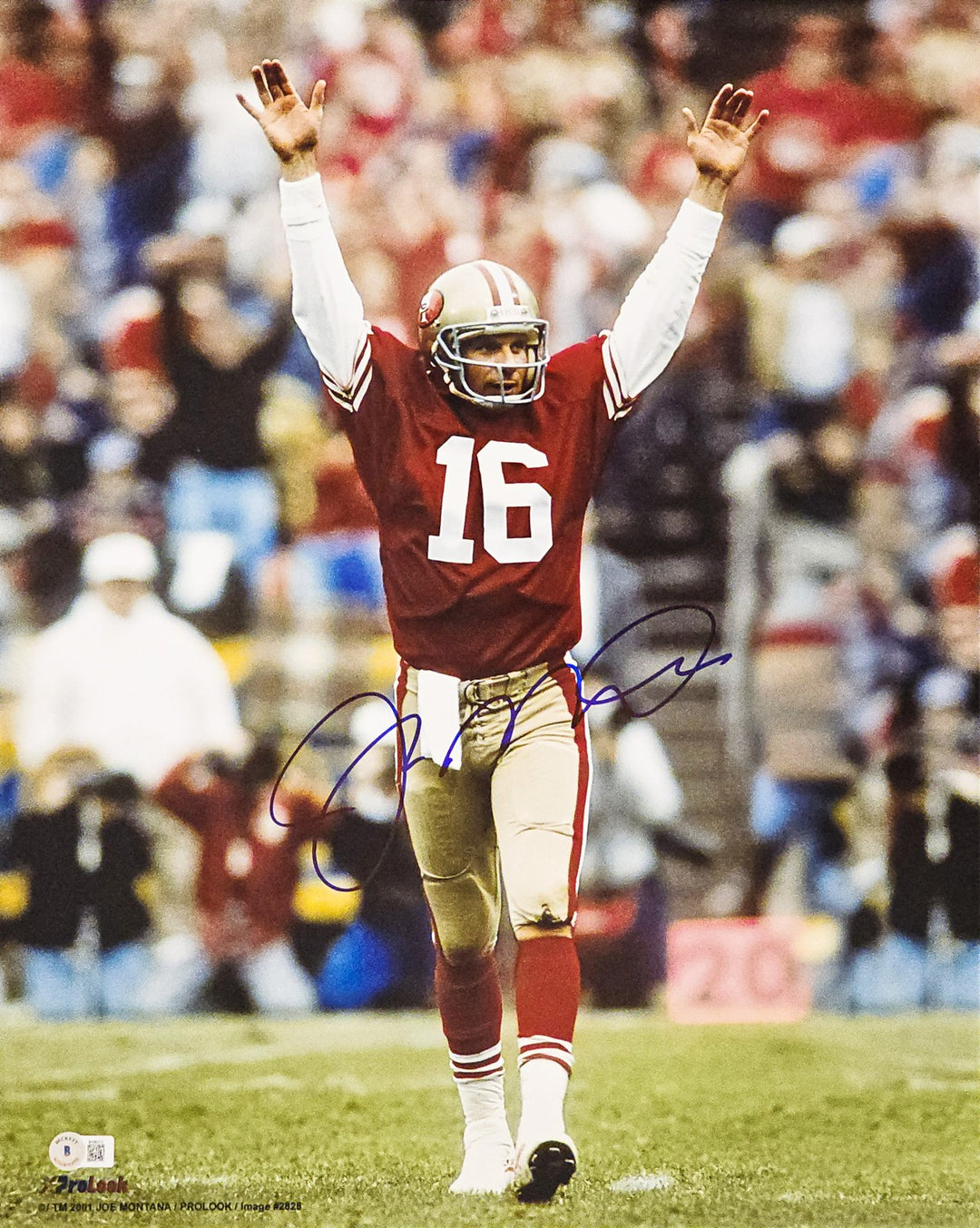 Joe Montana Signed 16x20 Photo San Francisco 49ers Beckett