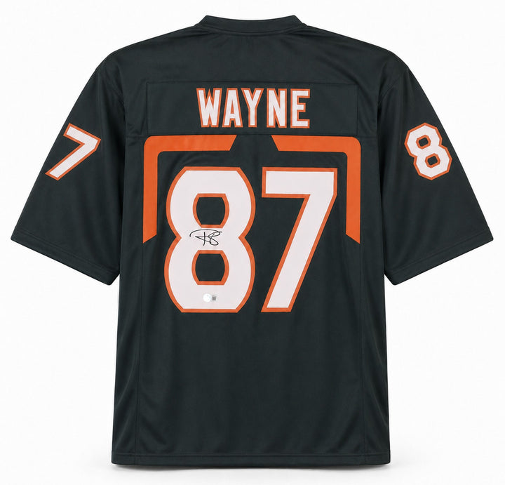 Miami Hurricanes Reggie Wayne Signed Green Jersey Beckett BAS Witness