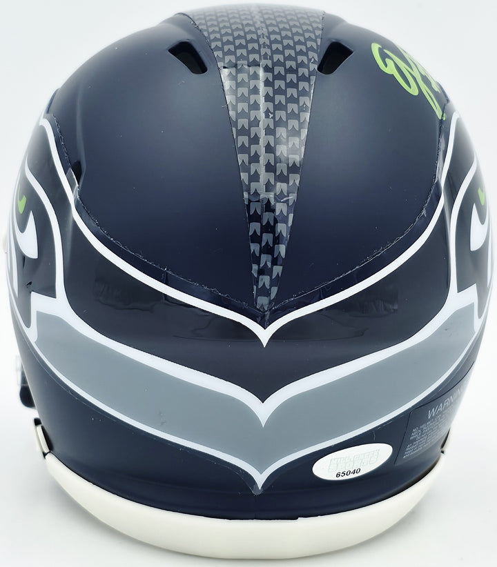 Ernest Jones IV Signed Seattle Seahawks Blue Speed Mini Helmet MCS Holo