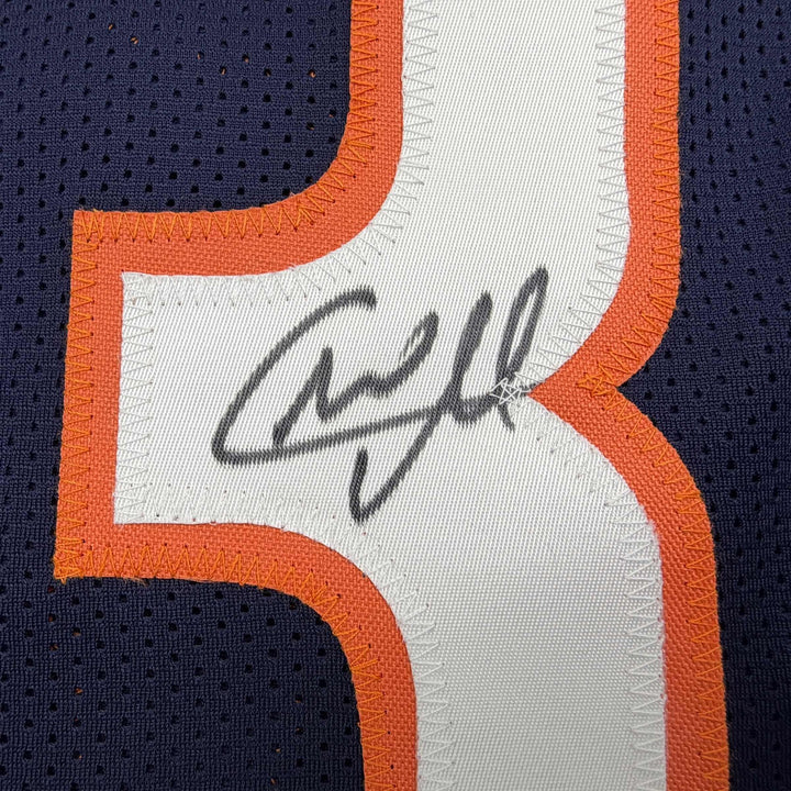 Autographed/Signed Charles Tillman Peanut Chicago Blue Football Jersey Beckett B