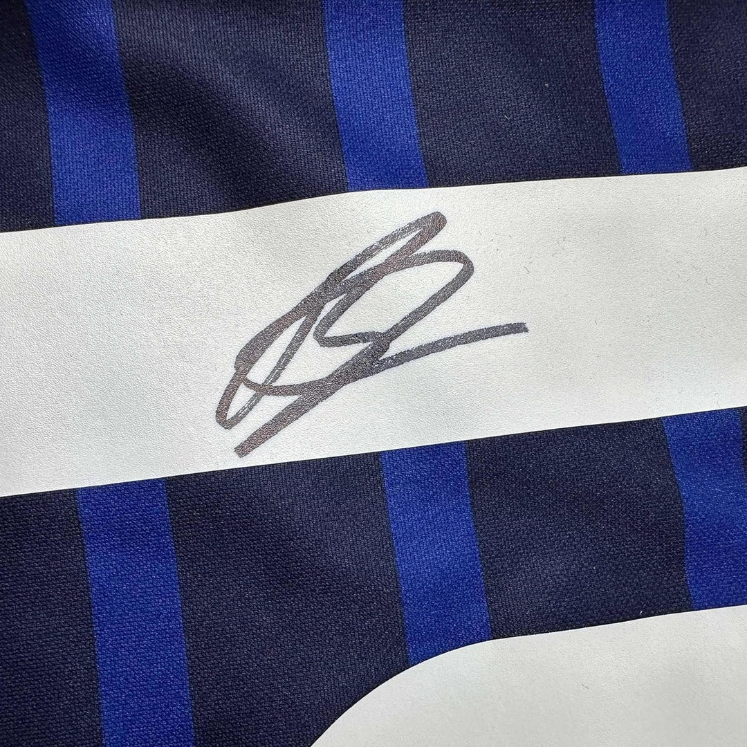 Framed Autographed/Signed Karim Benzema 33x42 France French Blue Jersey COA