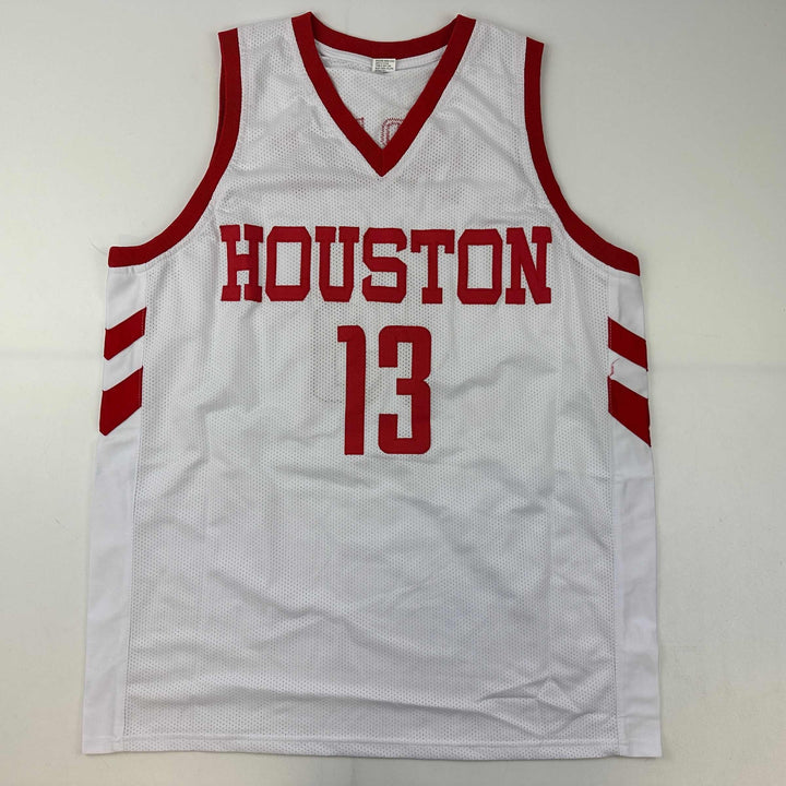Facsimile Autographed James Harden Houston Red Reprint Jersey Size Men's XL