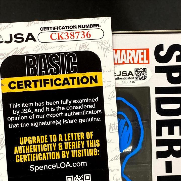 Artists Hawkins, J. Dos Santos, Thompson signed Spider-Verse Funko Pop auto JSA