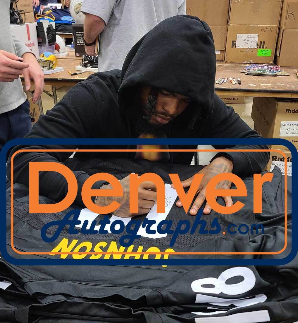 Diontae Johnson Autographed/Signed Pro Style Black XL Jersey Beckett 37097