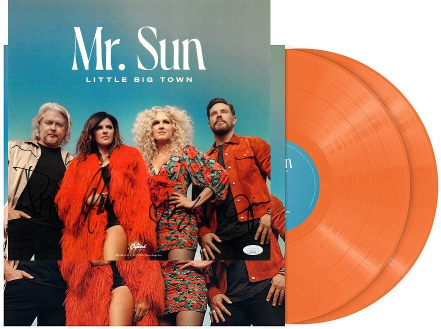 Little Big Town Band Signed 2022 MrSun 11x11 Art Card/Album/Tangerine Record-COA