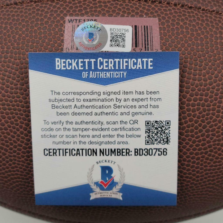 Kyle Pitts signed Wilson NFL Football autograph Falcons ~ Beckett BAS COA