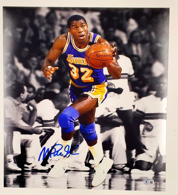 Magic Johnson autograph signed 16x20 Photo #4 Lakers ~ Beckett BAS Holo