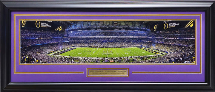 Unsigned Framed 12x36 Panoramic Photo Huskies 2024 National Championship Game