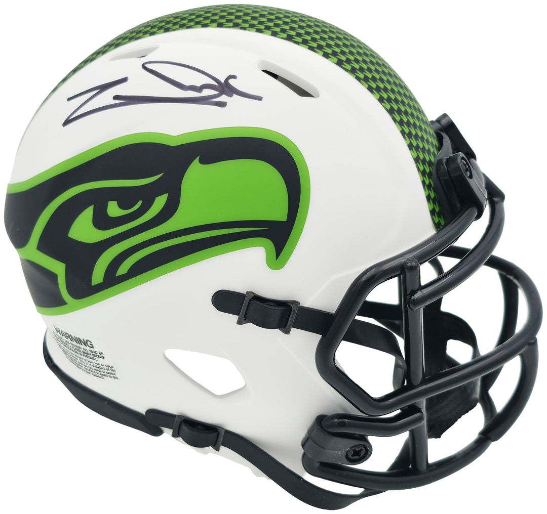 Zach Charbonnet Signed Seahawks Lunar Eclipse White Speed Mini Helmet MCS Holo