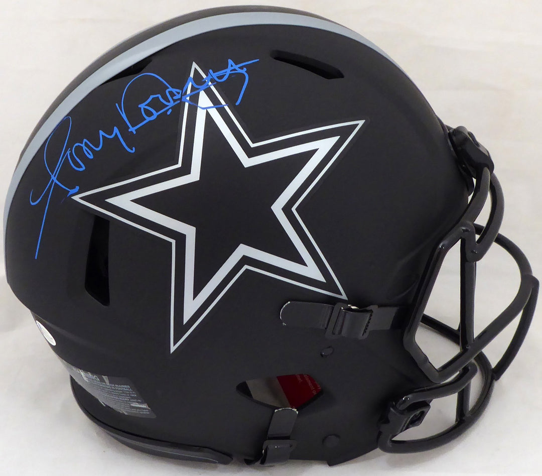 Tony Dorsett Auto Cowboys Eclipse Black Full Size Authentic Speed Helmet Beckett
