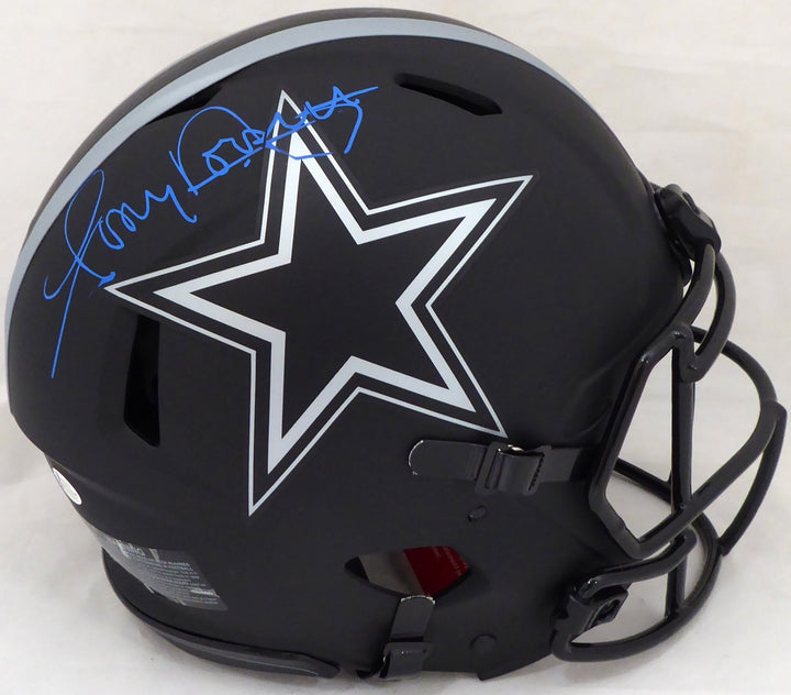 Tony Dorsett Auto Cowboys Eclipse Black Full Size Authentic Speed Helmet Beckett