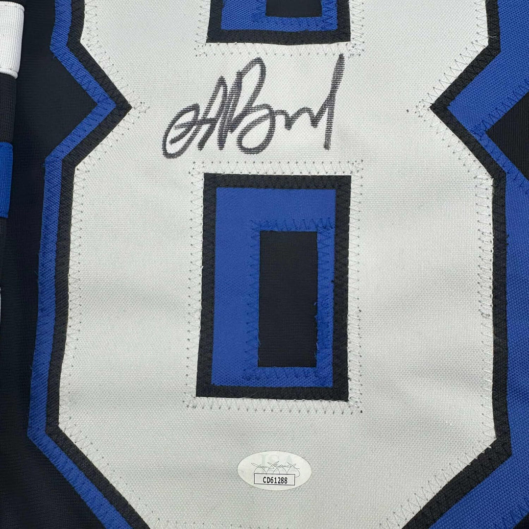 Framed Autographed/Signed Andrei Vasilevskiy 35x39 Black Hockey Jersey JSA COA
