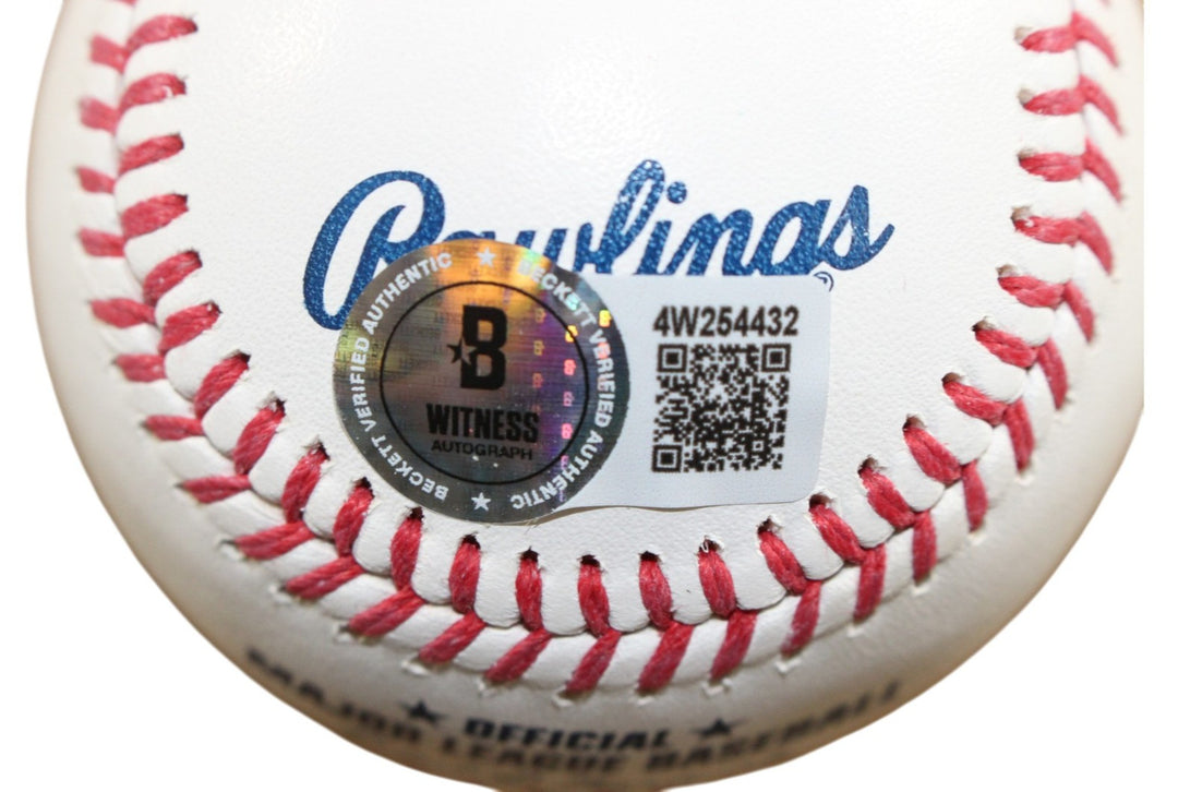Reggie Jackson Signed New York Yankees OML Baseball 563 HRs HOF Beckett W 55365