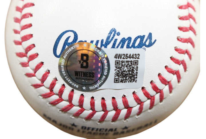 Reggie Jackson Signed New York Yankees OML Baseball 563 HRs HOF Beckett W 55365