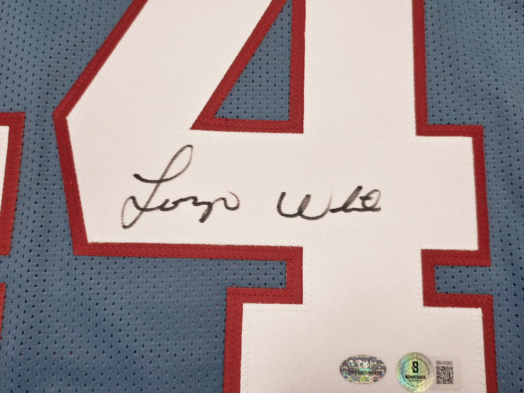 Houston Oilers Lorenzo White Signed Blue Jersey Beckett QR