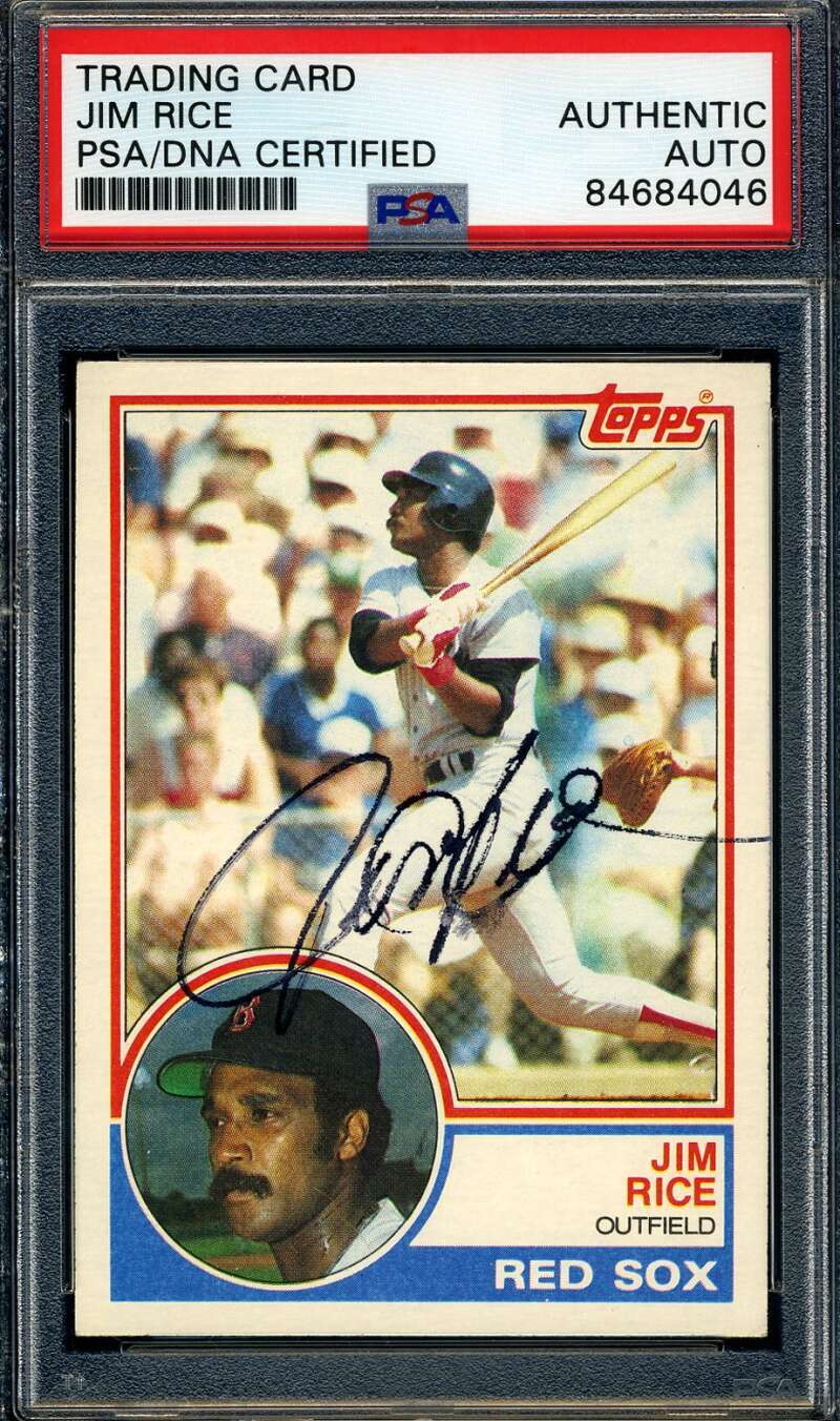 Jim Rice PSA DNA Signed 1983 Topps Autograph
