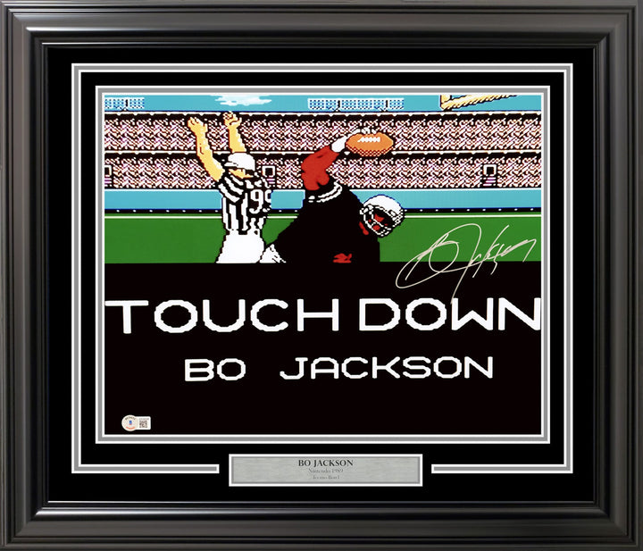Bo Jackson Signed Framed 16x20 Photo Oakland Raiders NES Tecmo SB BAS Witness