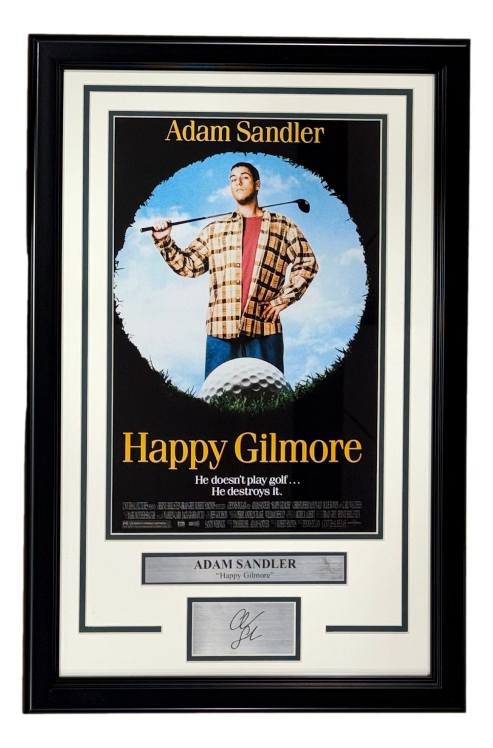 Adam Sandler Framed 11x17 Happy Gilmore Photo w/ Laser Engraved Signature