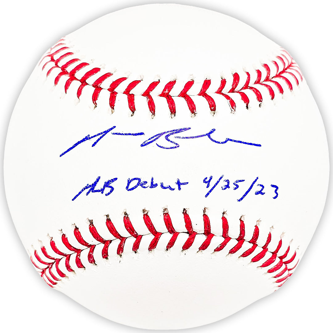 Michael Busch Signed Baseball Chicago Cubs "MLB Debut 4/25/23" Beckett Witness