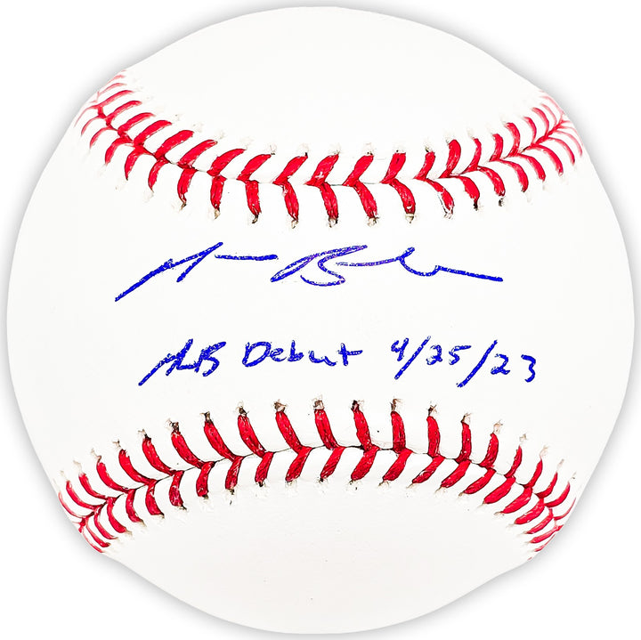Michael Busch Signed Baseball Chicago Cubs "MLB Debut 4/25/23" Beckett Witness
