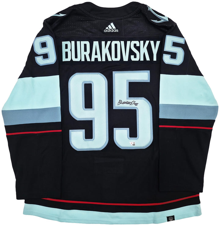 Seattle Kraken Andre Burakovsky Auto Blue Adidas Authentic Primegreen Jersey 54