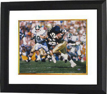 Ricky Watters signed Notre Dame Fighting Irish 16x20 Photo Custom Framed - COA
