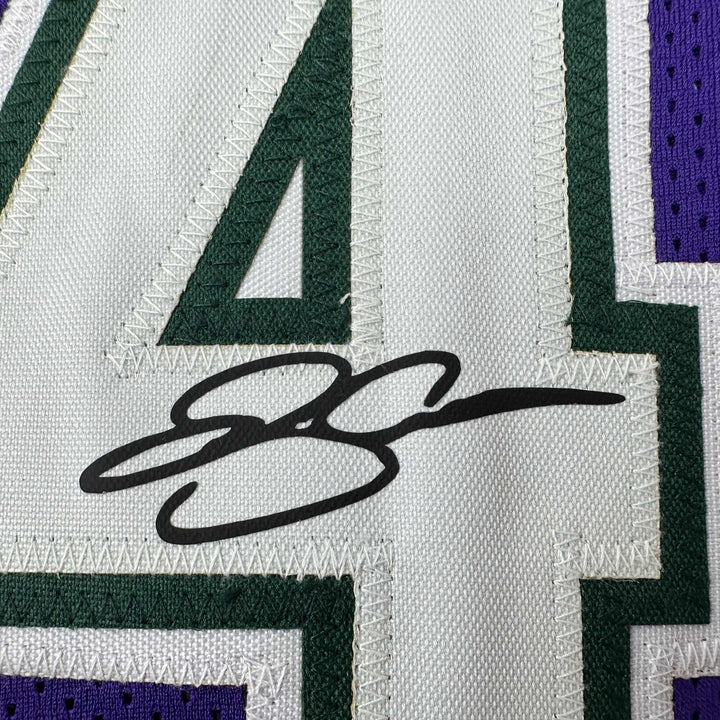 Facsimile Autographed Ray Allen Milwaukee Purple Reprint Jersey Size Men's XL