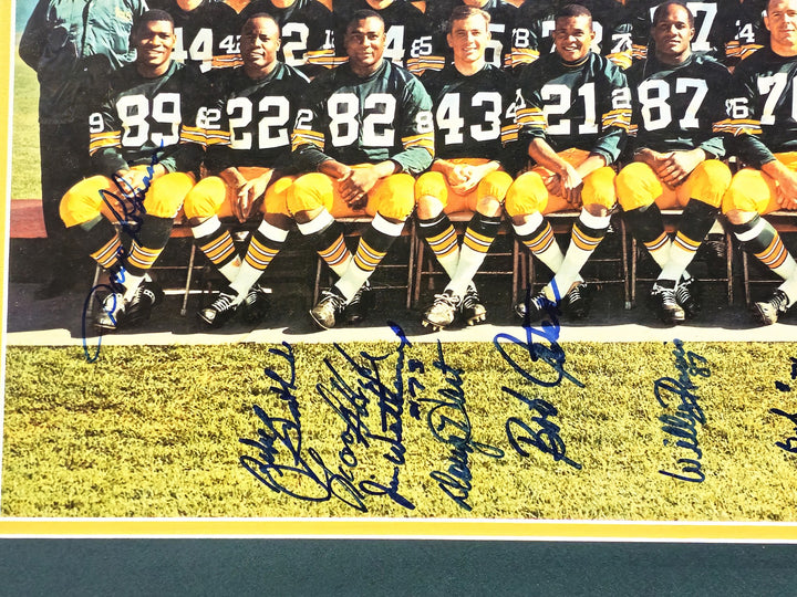 1966 Green Bay Packers Auto Auto Framed 16x20 Photo 34 Sigs Bart Starr Beckett