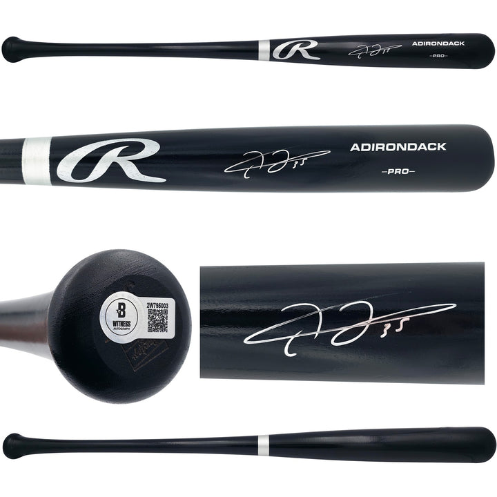 Frank Thomas Signed Black Rawlings Adirondack Baseball Bat White Sox Beckett Wit