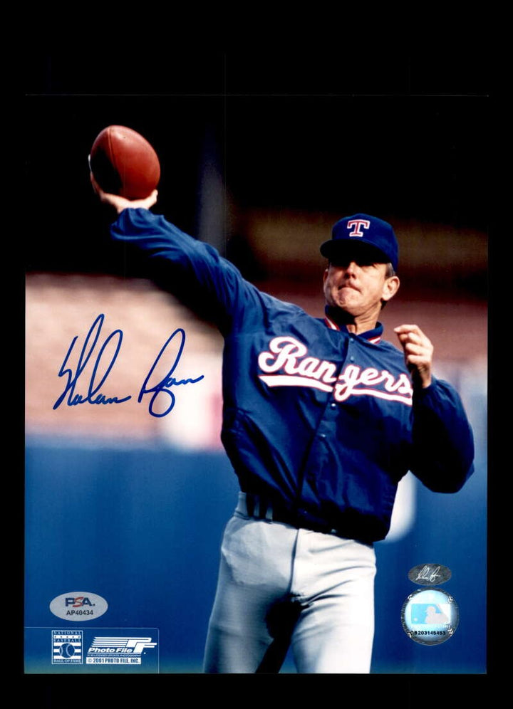 Nolan Ryan PSA DNA Signed 8x10 Photo Autographed Rangers