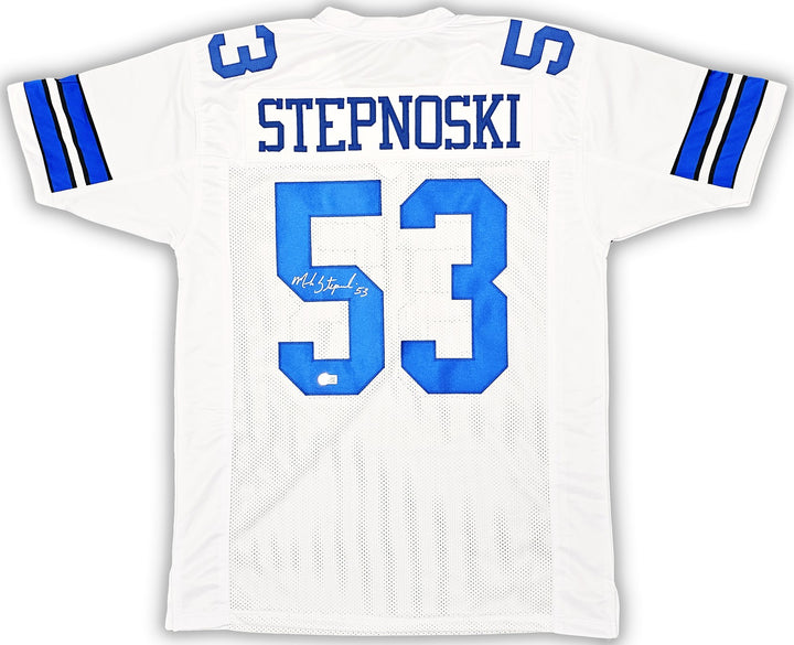 Dallas Cowboys Mark Stepnoski Autographed Signed White Jersey Beckett