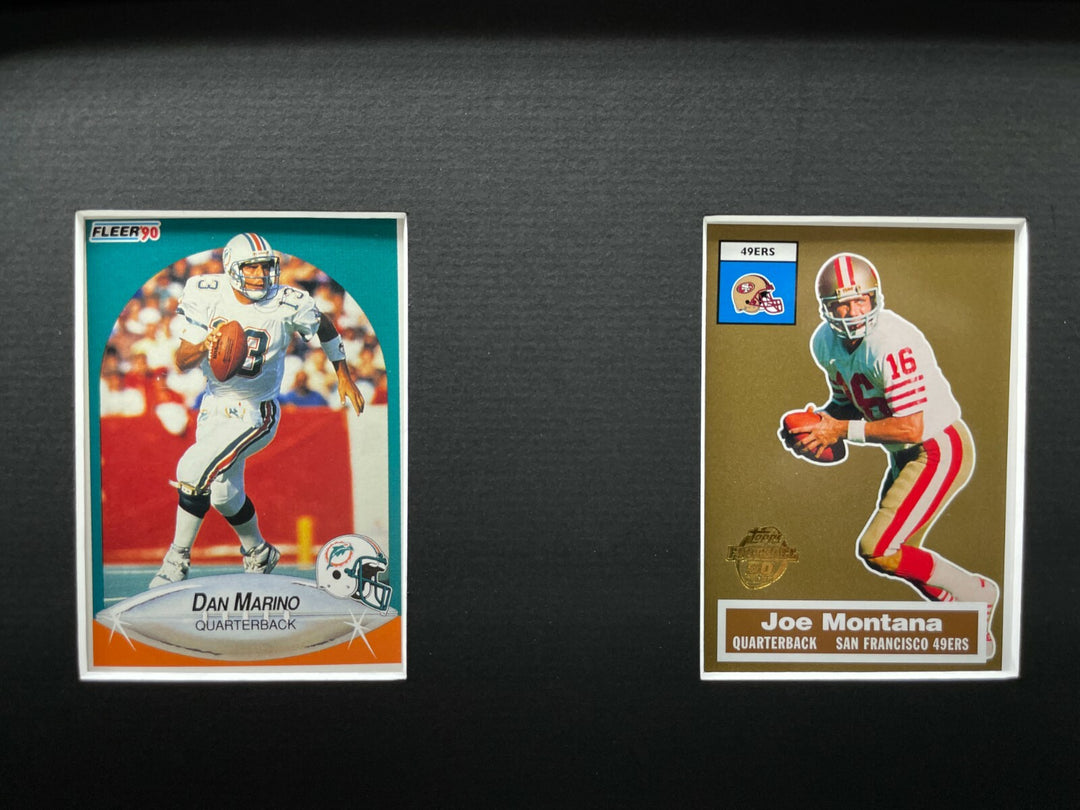 NFL Quarterbacks Framed 10 Football Card Collage Lot Brady Rodgers Mahomes Favre