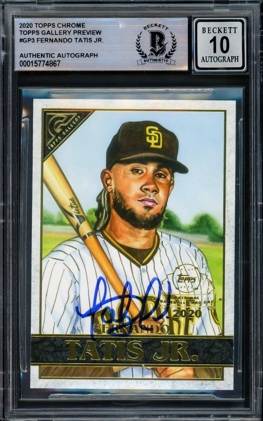 Fernando Tatis Jr Auto 2020 Topps Gallery National BB Card Day Card GP-3 Sig 10