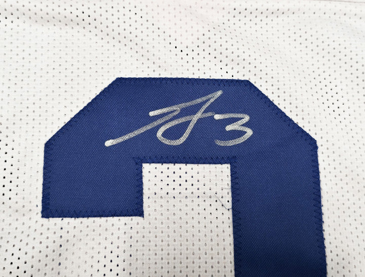 Dallas Cowboys George Pickens Autographed White Jersey JSA Witness