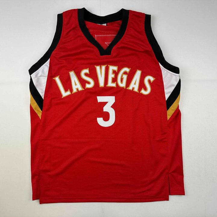 Facsimile Autographed Candace Parker Las Vegas Red Reprint Jersey Size Men's XL
