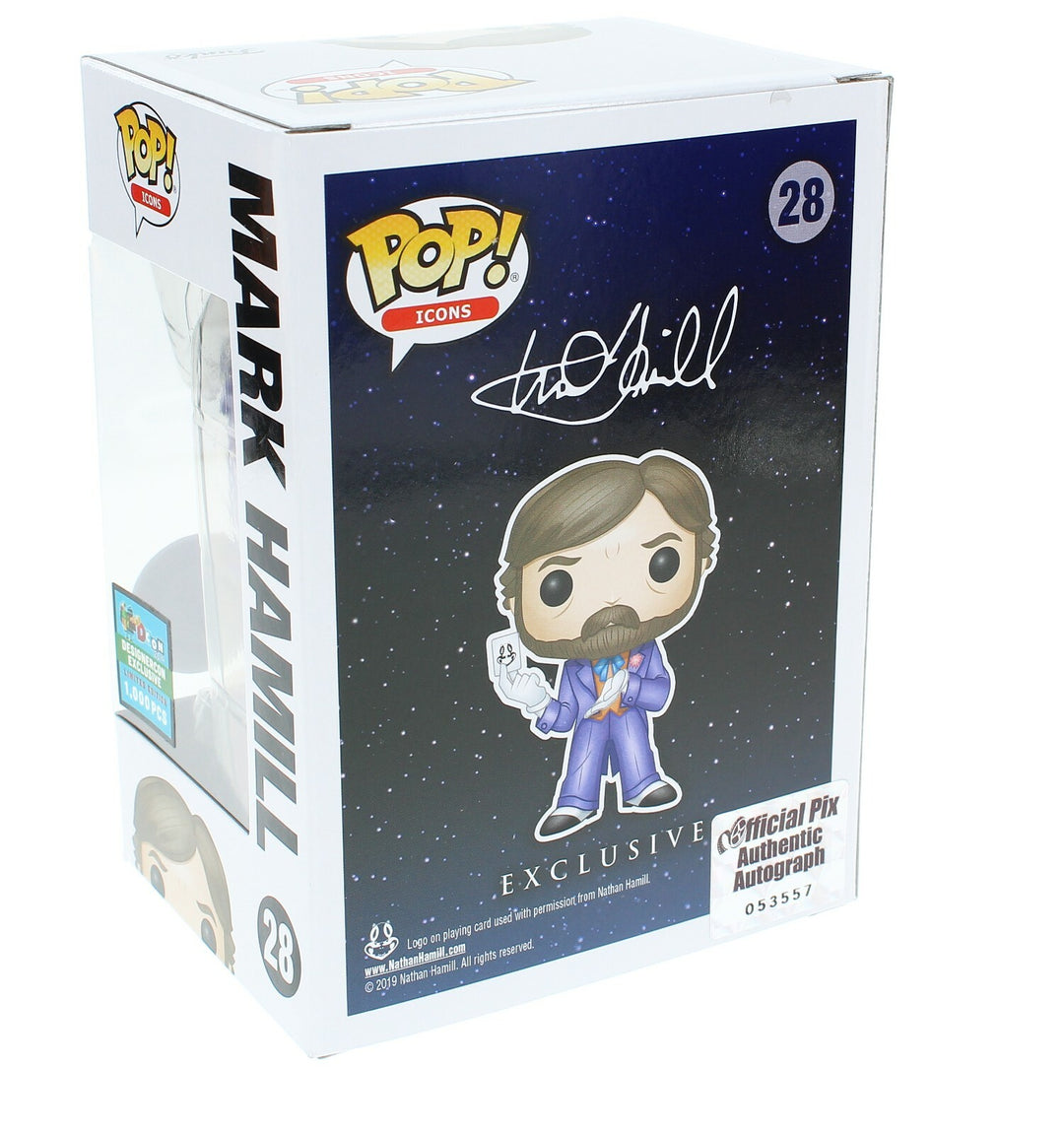 Mark Hamill Autographed Joker Funko Pop Variant Official Pix COA Signed Batman