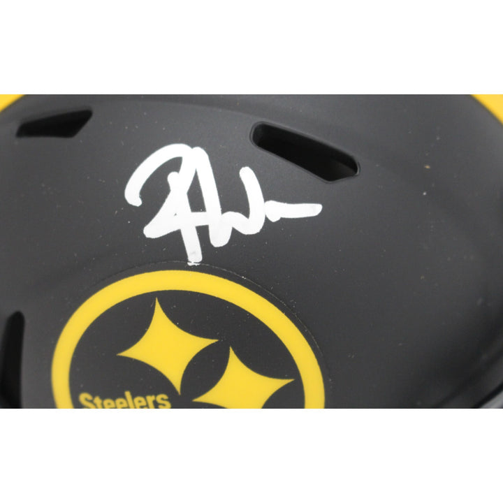 Roman Wilson Autographed Pittsburgh Steelers Eclipse Mini Helmet Beckett 48125