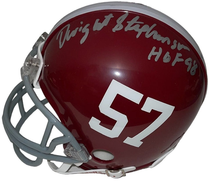 Dwight Stephenson signed Alabama Crimson Tide Riddell #57 Mini Helmet HOF- COA