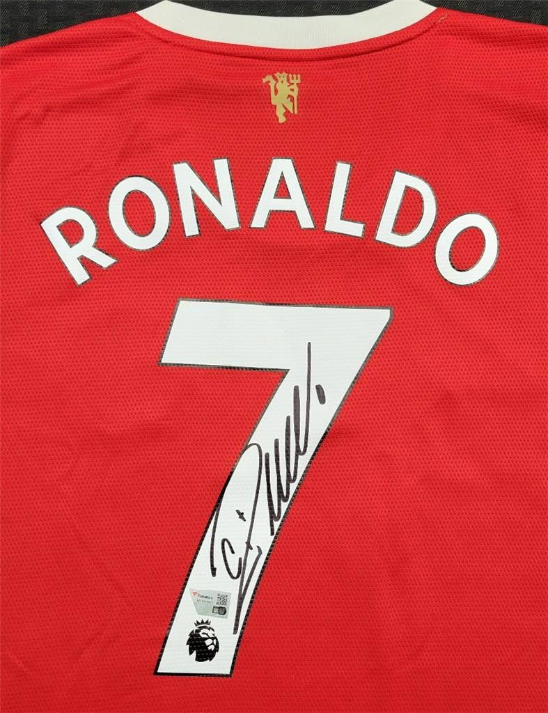 Cristiano Ronaldo signed Adidas Manchester United Jersey autograph Fanatics Holo