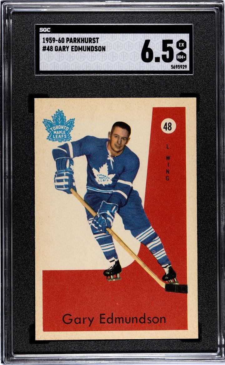 Gary Edmundson 1959-60 Parkhurst NHL Card #48- SGC Graded 6.5 EX-NM+ Maple Leafs