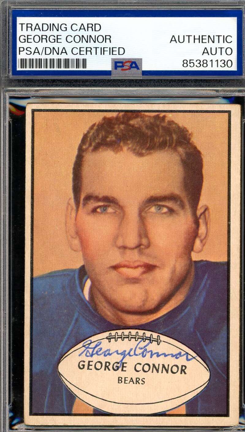 George Connor PSA DNA Vintage Signed 1953 Bowman Autograph