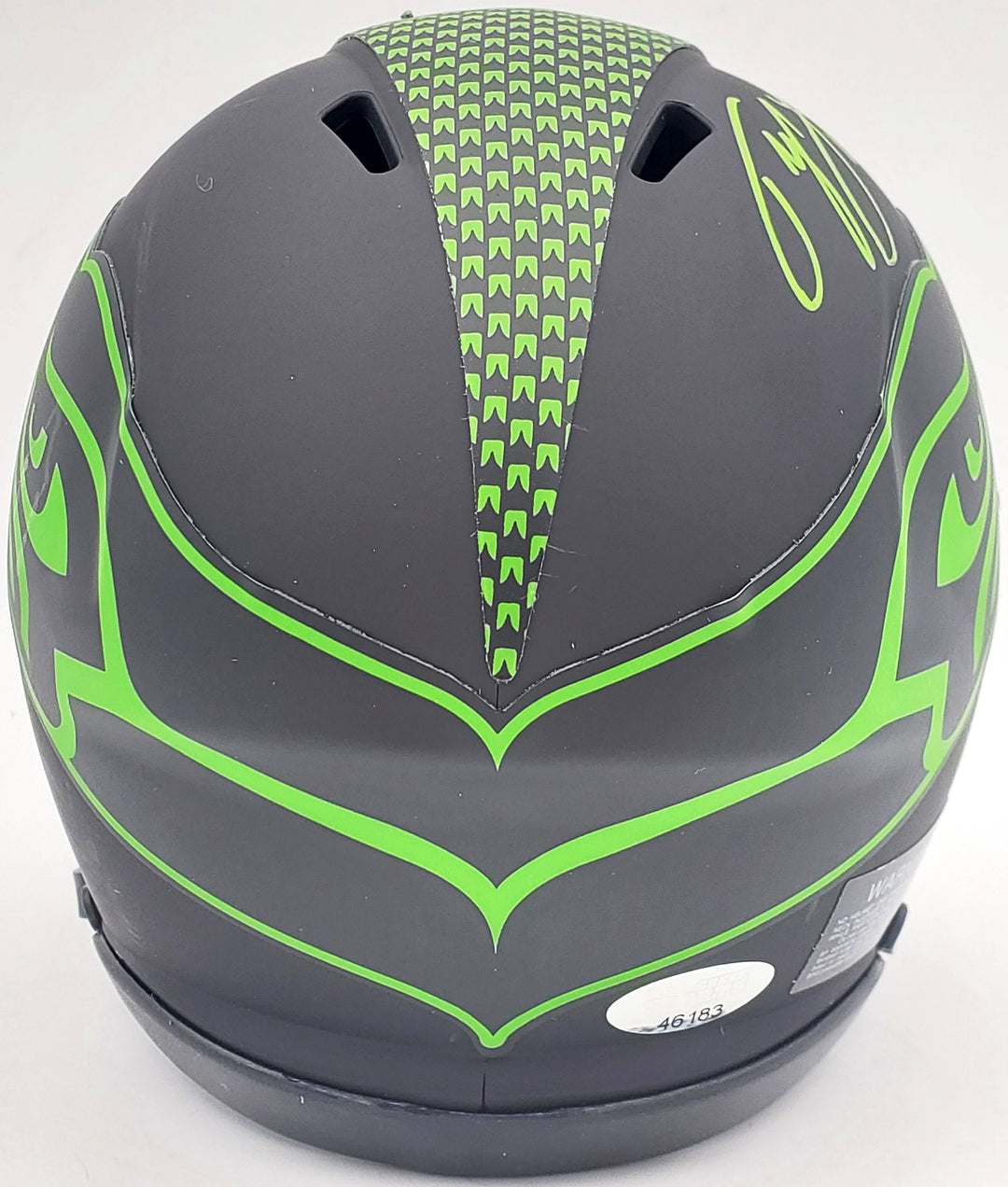 Tyler Lockett Signed Seattle Seahawks Eclipse Black Speed Mini Helmet MCS Holo