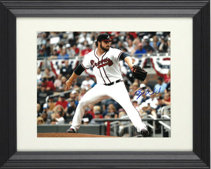 Bryse Wilson signed Atlanta Braves 8x10 Photo Custom Framed (white jersey)