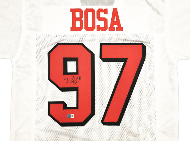 San Francisco 49ers Nick Bosa Signed White Jersey Beckett Witness