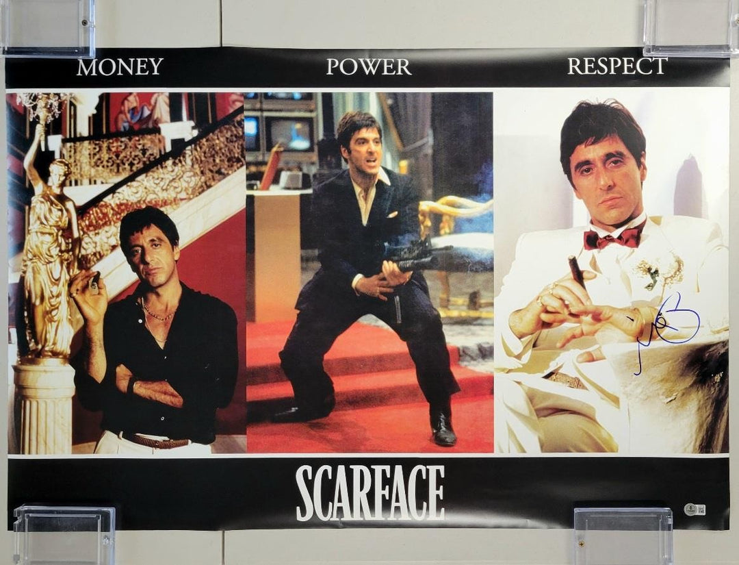 Al Pacino signed Scarface 24x36 poster autograph Tony Montana (C) ~ Beckett BAS