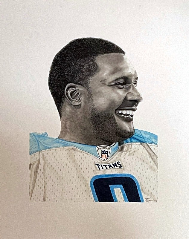 Steve McNair Tennessee Titans 16x20 Lithograph Print- DJ Gier/Artist